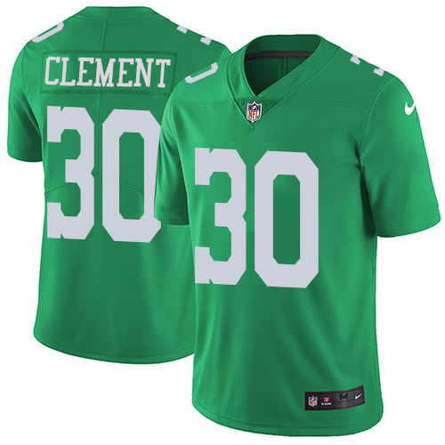 Nike Eagles #30 Corey Clement Green Men's Stitched NFL Limited Rush Jersey - Click Image to Close